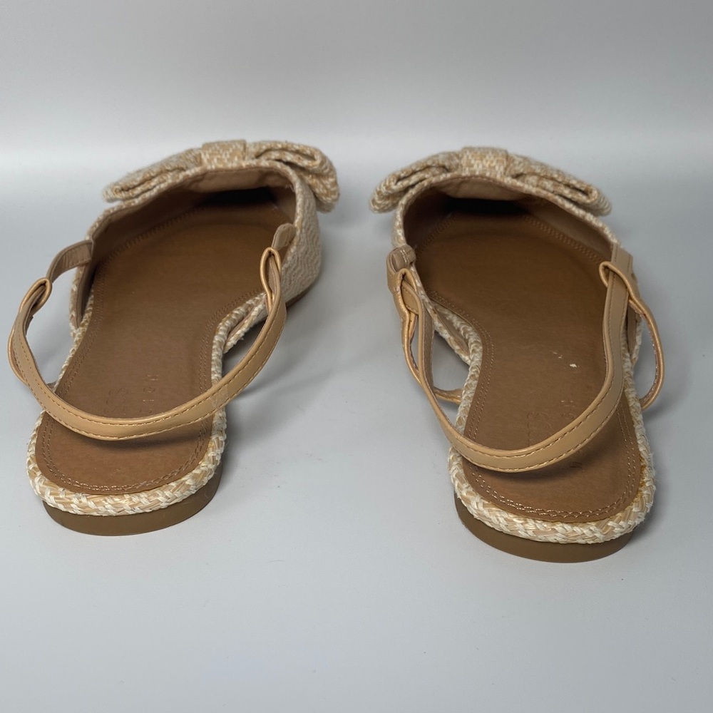 ASOS Beige and Tan Bow Flats - Picture 7 of 7
